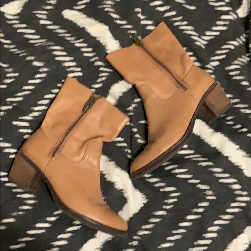 Lands End Leather Boots Size 8.5